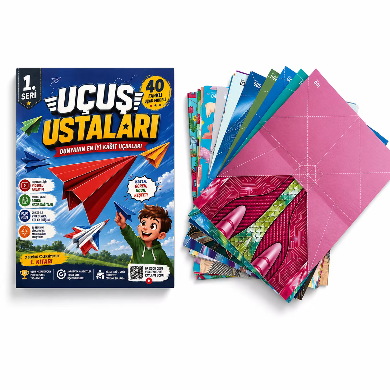 Uçuş Ustaları | Video Destekli Kağıt Uçak Kitabı